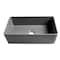 Alfi Brand Gray Matte Smooth Apron 33" x 18" Single Bowl Fireclay Farm Sink ABF3318S-GM - alternate 7